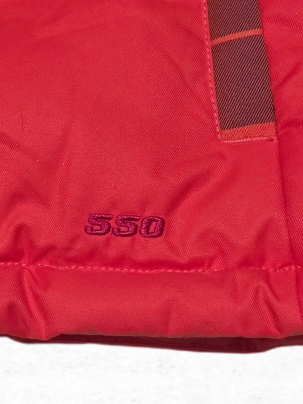 North Face Retro Plaid Vest Large Coral Red Orange Blue Down Puffer Womens Large